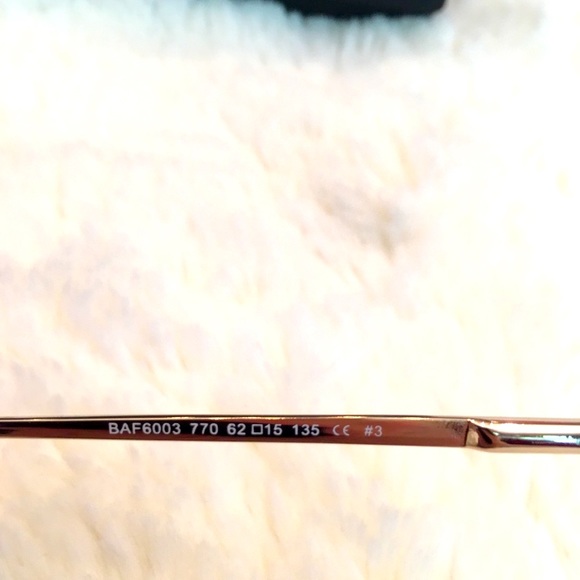 BCBG Max Azria Classic Gold Aviator Sunglasses Pink lenses New - Picture 5 of 8